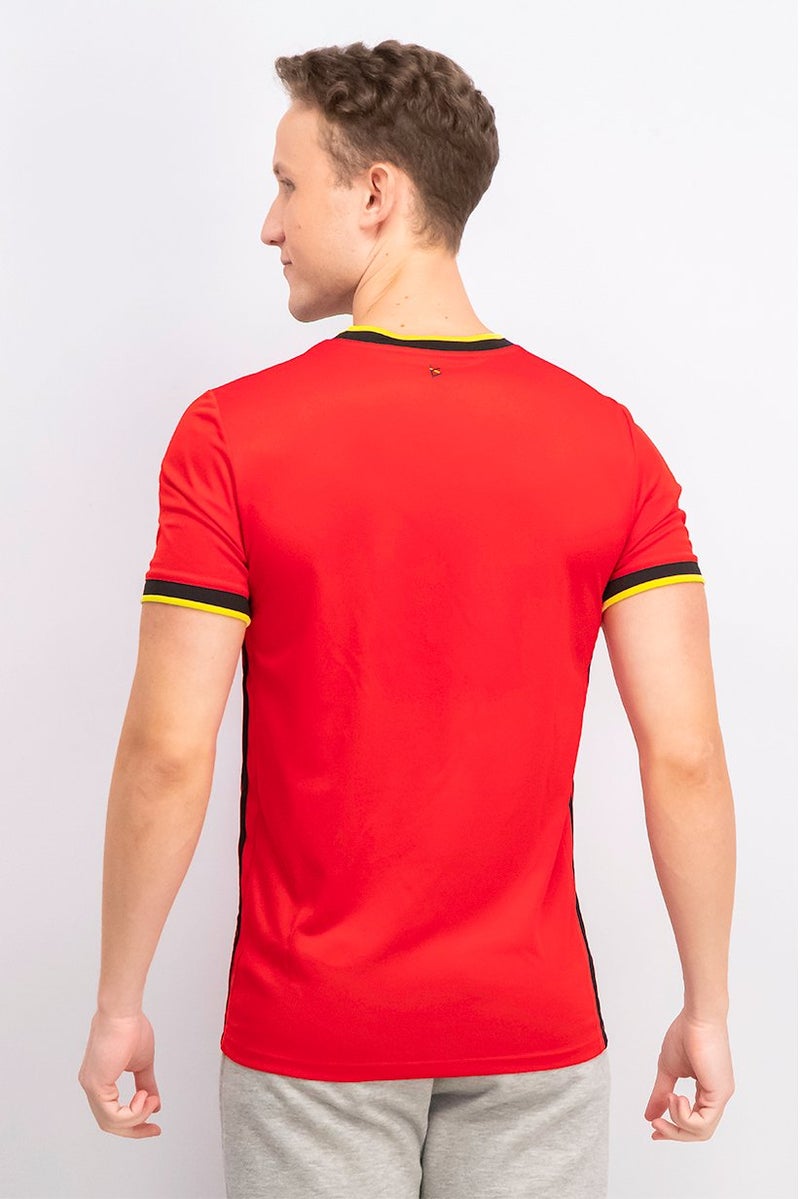 Adidas تي شيرت رياضي للرجال، لياقة تدريب، مجموعة حمراء - Image 4